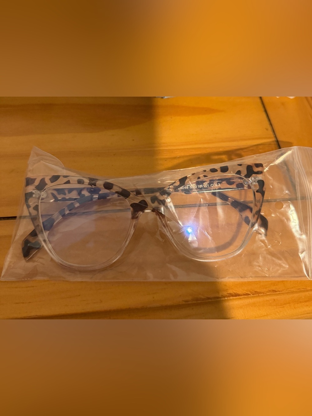 Clear Tortoiseshell Pattern Women's blue light Glasses